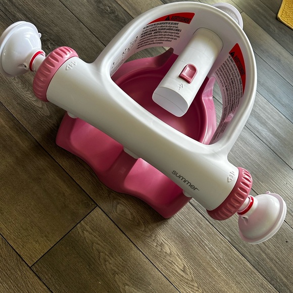 Summer Infant Pink and White Baby Bath Seat - Picture 1 of 3